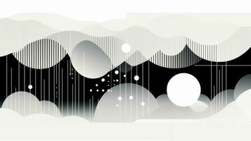 AI generated Abstract background with geometric shapes, lines, circles, dots. Bauhaus style. Swiss aesthetic photo