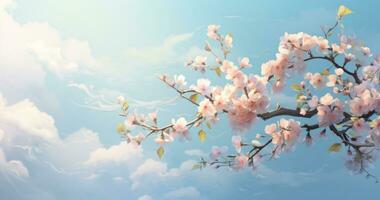 AI generated a small cluster of flower in the background, photo