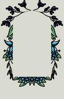 an invitation card design with a floral motif vector