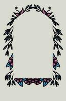 an invitation card design with a floral motif vector