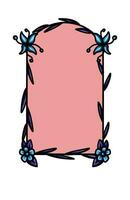 an invitation card design with a floral motif vector