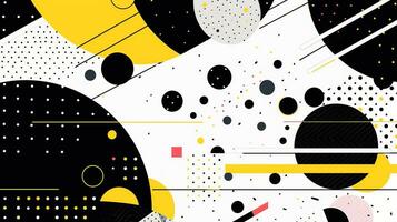 AI generated Abstract background with geometric shapes. Memphis style photo