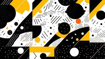 AI generated Abstract background with geometric shapes. Memphis style photo