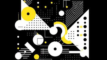AI generated Abstract background with geometric shapes. Memphis style photo