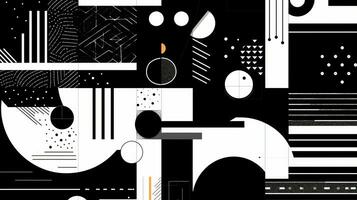 AI generated Abstract background with geometric shapes. Memphis style photo