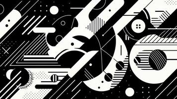 AI generated Abstract background with geometric shapes. Memphis style photo