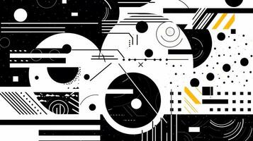 AI generated Abstract background with geometric shapes. Memphis style photo
