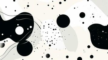 AI generated Abstract background with wavy shapes, circle, lines. Bauhaus style photo