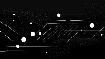 AI generated Playful background with wavy shapes, circle, lines. Bauhaus style photo