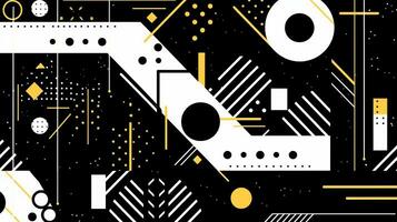 AI generated Abstract background with geometric shapes. Memphis style photo