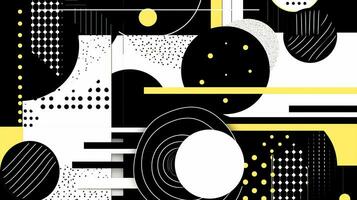 AI generated Abstract background with geometric shapes. Memphis style photo