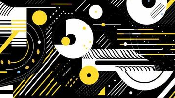 AI generated Abstract background with geometric shapes. Memphis style photo