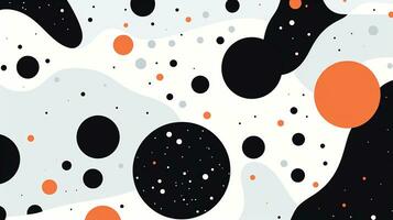 AI generated Abstract background with wavy shapes, circle, lines. Bauhaus style photo
