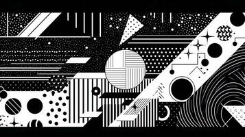 AI generated Abstract background with geometric shapes. Memphis style photo