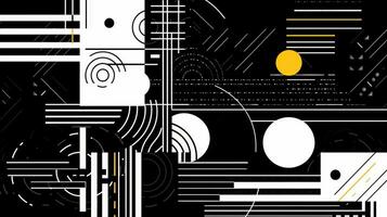 AI generated Abstract background with geometric shapes. Memphis style photo