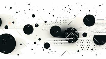 AI generated Abstract background with wavy shapes, circle, lines. Bauhaus style photo