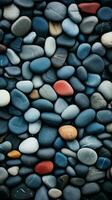 AI generated Beautiful Pebbles Top View photo