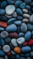 AI generated Beautiful Pebbles Top View photo