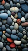 AI generated Beautiful Pebbles Top View photo