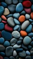 AI generated Beautiful Pebbles Top View photo