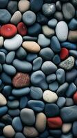 AI generated Beautiful Pebbles Top View photo