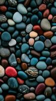 AI generated Beautiful Pebbles Top View photo