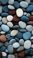 AI generated Beautiful Pebbles Top View photo