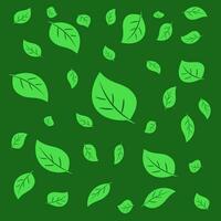 green leaf seamless pattern and background vector