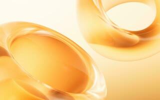 Abstract golden curve geometries background, 3d rendering. photo