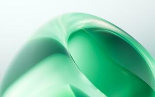 Gradient green transparent geometry background, 3d rendering. photo