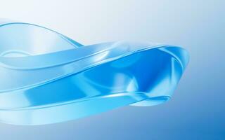 Abstract curve glass geometry background, 3d rendering. photo