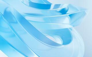 Abstract curve glass geometry background, 3d rendering. photo