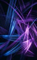 Abstract glowing neon lines background, 3d rendering. photo