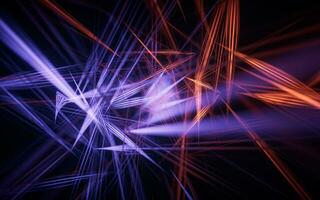 Abstract glowing neon lines background, 3d rendering. photo