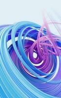 Flowing curve lines background, 3d rendering. photo