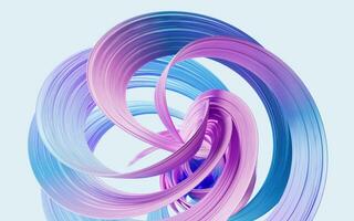 Flowing curve lines background, 3d rendering. photo