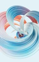 Flowing curve lines background, 3d rendering. photo