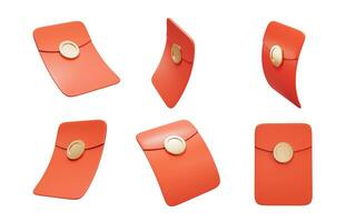 Chinese lucky red package, 3d rendering. photo