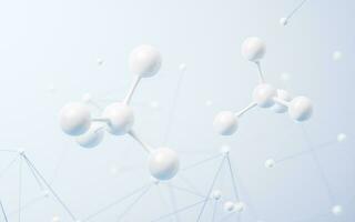 Molecule with biology concept background, 3d rendering. photo