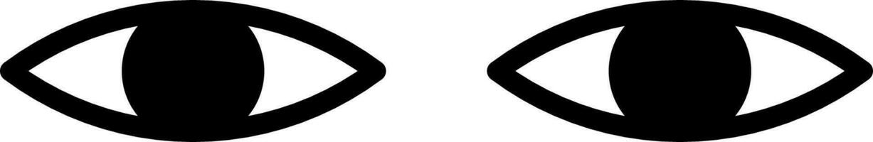 pair of eye icon vector