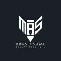 MAS abstract letter logo. MAS creative monogram initials letter logo concept. MAS Unique modern flat abstract vector letter logo design.