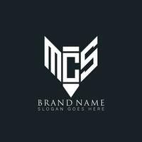 MCS abstract letter logo. MCS creative monogram initials letter logo concept. MCS Unique modern flat abstract vector letter logo design.