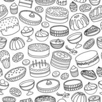 Seamless pattern with cakes. vector