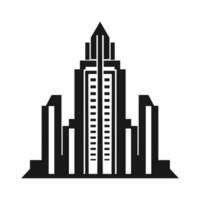 un ciudad edificio logo vector aislado en un blanco antecedentes