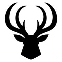 Deer Antler silhouette vector icon isolated on a white background