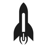 A Rocket spaceship Silhouette Vector free