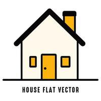un casa plano vector ilustración aislado en un blanco antecedentes