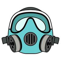 un respirador gas máscara vector ilustración aislado en un blanco antecedentes