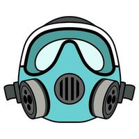 A Respirator gas mask vector illustration isolated on a white background