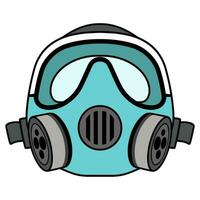 A Respirator gas mask vector illustration isolated on a white background